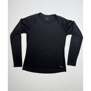 Patagonia Long Sleeve Shirt Womens Small Black Performance Base Layer Athletic